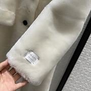 Prada White Fur Long Coat - 5