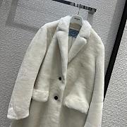 Prada White Fur Long Coat - 2