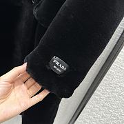 Prada Black Fur Long Coat - 5