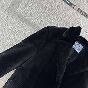 Prada Black Fur Long Coat - 3