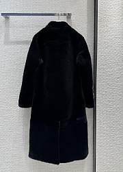 Prada Black Fur Long Coat - 2