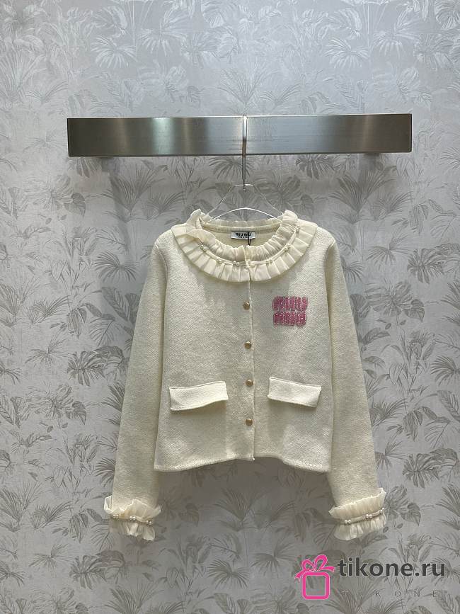 Miumiu MM White Cardigan - 1