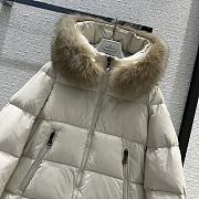 Moncler Laiche White Winter Down Coat - 2