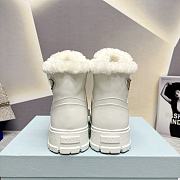 Prada Logo High-Top White Leather Sneakers - 2