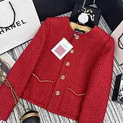 Chanel Red Tweet Jacket - 3