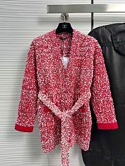 Chanel Long Tweet Cardigan In Red - 1