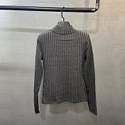 Balman Grey Lurex Rib Knit Sweater - 4