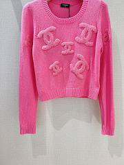 Chanel Pink Ribbon Logo Sweater - 4