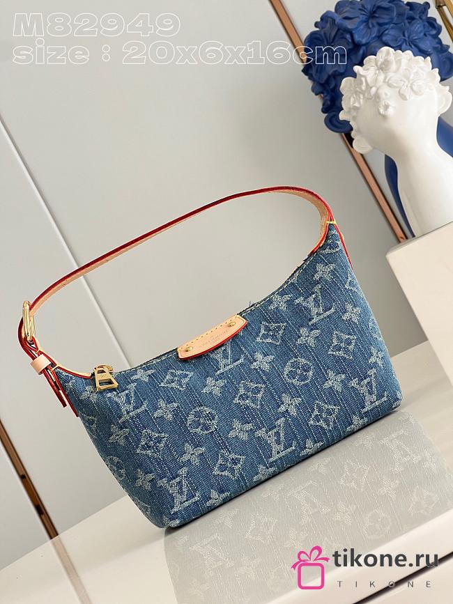 Louis Vuitton Blue Monogram Denim Baggy - 20.5x6x16cm - 1