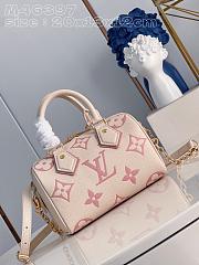 LV Speedy 20 Bandouliere White/Pink - 20.5x13.5x12cm - 1