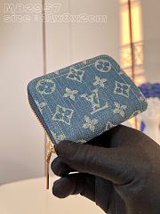 Louis Vuitton Blue Denim Zippy Wallet - 11x8.5x2cm - 4