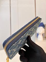 Louis Vuitton Blue Denim Long Zippy Wallet - 19.5x10.5x2.5cm - 3