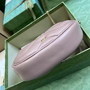 Gucci Marmont Pink Half-Moon Shaped Mini Bag - 21x16x5cm - 2