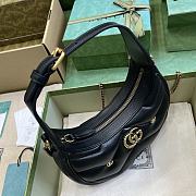 Gucci Marmont Black Half-Moon Shaped Mini Bag - 21x16x5cm - 4