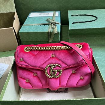 Gucci Marmont GG Mini Pink Velvet 26cm