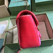 Gucci Marmont GG Mini Pink Velvet 26cm - 5