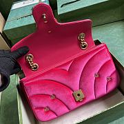 Gucci Marmont GG Mini Pink Velvet 26cm - 4