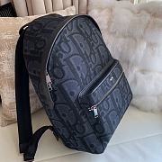 Dior Rider Backpack Black Oversized Oblique Print - 30x42x15cm - 5