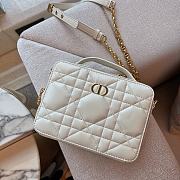 Dior Mini Caro White Lambskin Bag - 18x13x5cm - 4