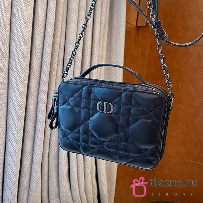 Dior Mini Caro Black Lambskin Bag - 18x13x5cm - 1