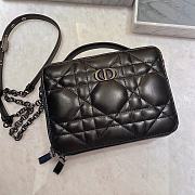 Dior Mini Caro Black Lambskin Bag - 18x13x5cm - 4