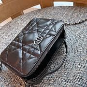 Dior Mini Caro Black Lambskin Bag - 18x13x5cm - 3