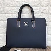 Louis Vuitton Black Gold Logo Office Bag - 39x30x8cm - 3