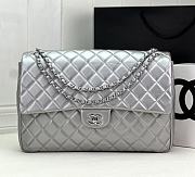 Chanel Large Flap Bag Silver Hardware - 38x27x12cm - 1