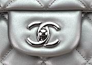 Chanel Large Flap Bag Silver Hardware - 38x27x12cm - 4