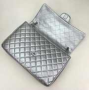 Chanel Large Flap Bag Silver Hardware - 38x27x12cm - 2