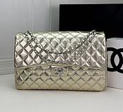 Chanel Large Gold Flap Bag Silver Hardware - 38x27x12cm - 1