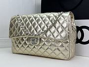 Chanel Large Gold Flap Bag Silver Hardware - 38x27x12cm - 4