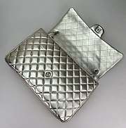 Chanel Large Gold Flap Bag Silver Hardware - 38x27x12cm - 2