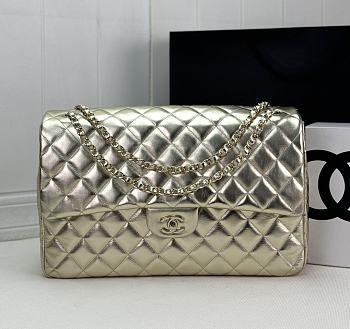 Chanel Large Gold Flap Bag Gold Hardware - 38x27x12cm