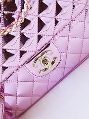 Chanel 23 Metallic Mirror Calfskin & Metallic Lambskin Purple - 4