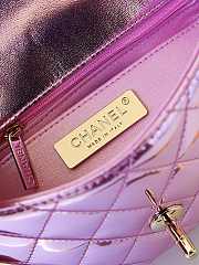 Chanel 23 Metallic Mirror Calfskin & Metallic Lambskin Purple - 3