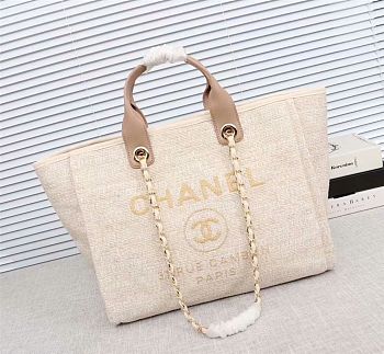 Chanel Natural Canvas Large Deauville Tote - 38cm