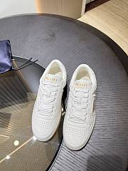 Prada Leather Low-top Trainers In Avorio - 4