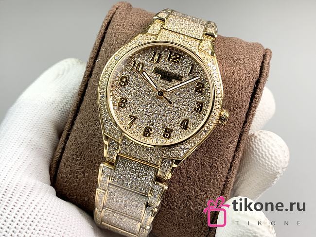 Patek Philippe Rose Gold Full Diamond Watch - 1