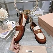 Miumiu Beige&Brow Oxford Shoes - 6