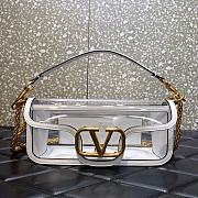 Valentino Loco Clear White Polymer Shoulder Bag - 27x13x6cm - 1