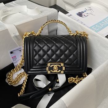 Chanel Boy Foldable Bag With Handle 20cm