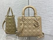 Dior Lady Medium In Beige Gold Hardware - 1