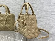 Dior Lady Medium In Beige Gold Hardware - 3