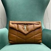 YSL Loulou Brown Puffer Lambskin - 33x14x24cm - 1