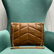 YSL Loulou Brown Puffer Lambskin - 33x14x24cm - 3