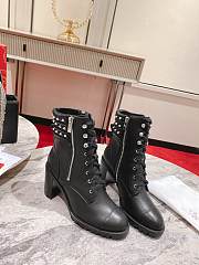 Christian Louboutin Rivet Black Height Heels Boots - 1