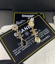 Chanel Long Black Gemstone Earrings - 4