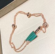 Bvlgari 18K Rose Gold Diamond Malachite Gelati Bracelet - 1