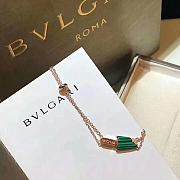 Bvlgari 18K Rose Gold Diamond Malachite Gelati Bracelet - 5